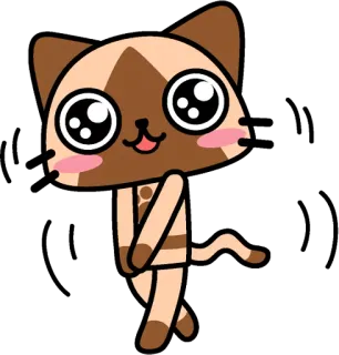 😍 chat, mignon, dessin animé, animal, kawaii, autocollant telegram sticker