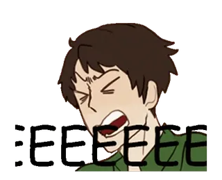 😖 尘埃 Anime, Wütend, Frustriert, Chinesisch, Charakter, Ausdruck telegram sticker
