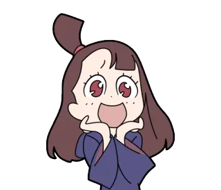 😍 Atsuko Kagari Little Witch Academia Anime, Dibujos animados, Bruja, Magia, Atsuko Kagari, Little Witch Academia telegram sticker