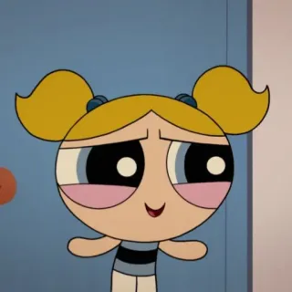 ❄️ Bubbles The Powerpuff Girls Мультфильм, Пузыри, Суперкрошки, Милый, Анимированный, Персонаж telegram sticker