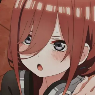 🔪 Miku Nakano The Quintessential Quintuplets Аниме, Манга, Милый, Девушка, Наушники telegram sticker