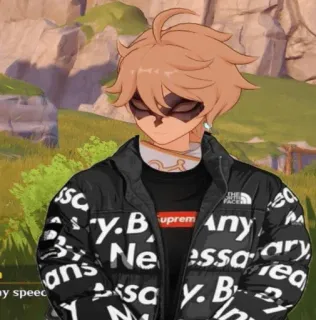 😜 Aether Genshin Impact Videogioco, Anime, Giacca, Stile, Personaggio telegram sticker
