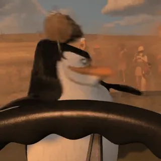 😏 penguins, madagascar, cartoon, animated whatsapp sticker