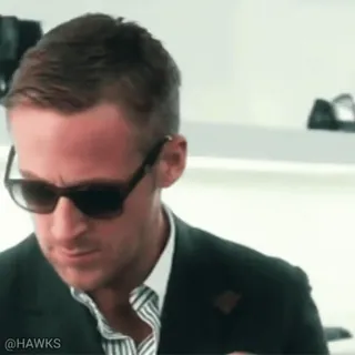 🤨 Ryan Gosling นักแสดง, แว่นกันแดด, ผู้ชาย, คนดัง telegram sticker