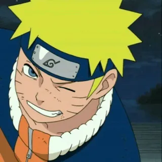 🦊 Naruto anime, manga, kreskówka, ninja, postać, uśmiechnięty telegram sticker