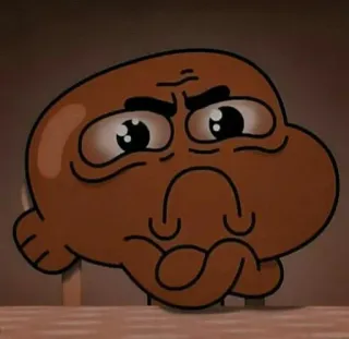 😤 Darwin Watterson The Amazing World of Gumball การ์ตูน, อนิเมชั่น, ดาร์วิน, กัมบอล, ปลา, ตัวละคร telegram sticker