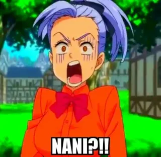 😱 NANI?!! 动漫, 震惊, 惊讶, 感叹号, 纳尼 telegram sticker