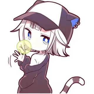 Тигрица-тян @Nyasticks telegram stickers
