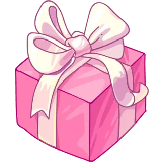 🎁 presente, lembrança, fita, rosa, caixa, celebração, aniversário telegram sticker