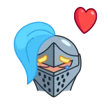 😭 caballero, casco, armadura, corazón, triste, llorando telegram sticker