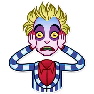 Битлджус @stickernayaa whatsapp stickers