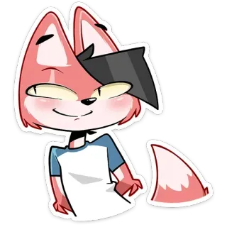 ☺️ rubah, kartun, binatang, lucu, karakter, merah, putih, ilustrasi telegram sticker