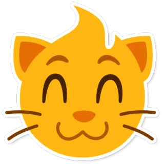 😺 cat, emoji, animal, sticker, cute, kawaii, happy whatsapp sticker