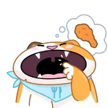 🍽 kat, eten, droom, dier, schattig telegram sticker
