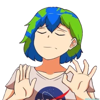 👌 terra, nasa, anime, personagem, adesivo telegram sticker