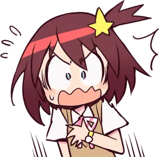 😳 аниме, мультфильм, в шоке, удивление, девушка, персонаж telegram sticker