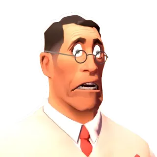 😦 Medic Team Fortress 2 videogame, médico, Team Fortress 2, personagem, expressão, chocado telegram sticker