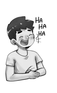 😂 HA HA HA ridere, felice, gioioso, cartoni animati, espressione, risata, ah ah telegram sticker