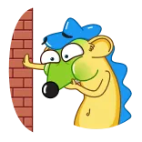 🤢 卡通, 动物, 冒犯手势, 中指 telegram sticker