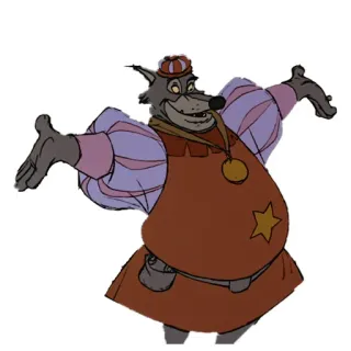 🐺 Sheriff of Nottingham Robin Hood wolf, cartoon, sheriff, Nottingham, Disney, Robin Hood whatsapp sticker