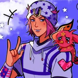 ✨ Johnny Joestar JoJo's Bizarre Adventure Anime, Manga, Postać, Naklejka, Jojo telegram sticker