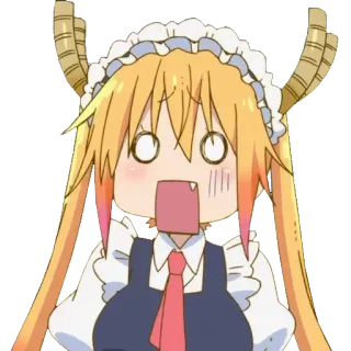 😱 Tohru Miss Kobayashi's Dragon Maid Anime, Dragon, Maid, Tohru, Kawaii, Mignon, Miss Kobayashi's Dragon Maid whatsapp sticker