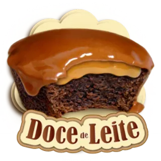 🍮 Doce de Leite ドゥルセ・デ・レチェ, デザート, キャラメル, ケーキ, 食べ物, 甘い telegram sticker