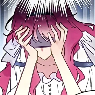 💭 cartoon, anime, manga, girl, worried, upset telegram sticker