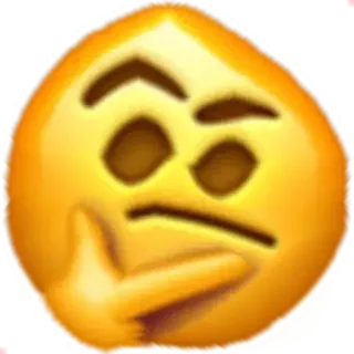 🤔 réflexion, emoji, pensif, songeur telegram sticker