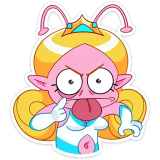 😝 Alien, Dibujos animados, Divertido, Tonto, Lengua telegram sticker