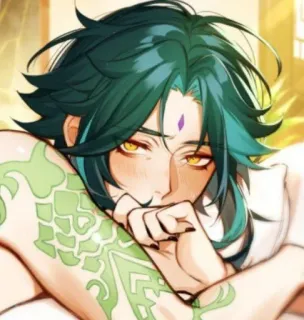 🌟 Xiao Genshin Impact Anime, Video game, Genshin Impact, Xiao, Personagem, Masculino telegram sticker