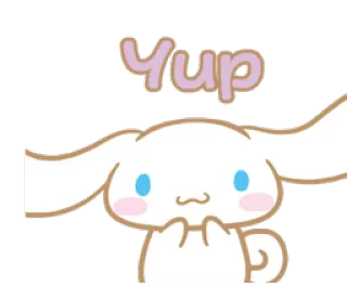 ☺️ Cinnamoroll yup cinnamoroll, carino, sanrio, cane, animale telegram sticker