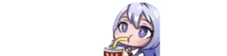 🙃 Anime, Cartoon, Chibi, Trinken, Limonade whatsapp sticker