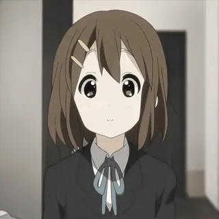 🥠 Yui Hirasawa K-On! Anime, Charakter, Niedlich, Schuluniform, K-On telegram sticker