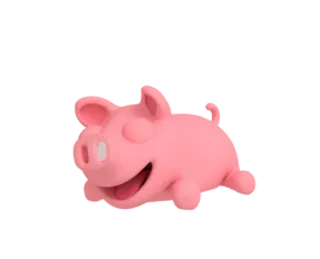 😄 cochon, animal, mignon, rose, jouet telegram sticker