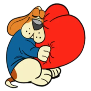 ❤️ chien, animal, dessin animé, coeur, amour, câlin telegram sticker