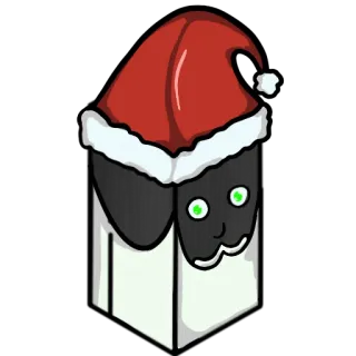 🎅 sticker, weihnachten, cartoon, weihnachtsmütze telegram sticker