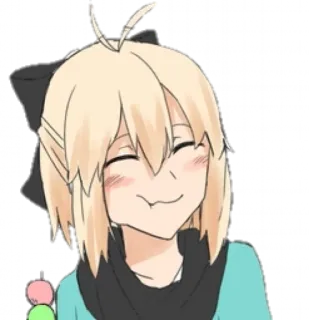 ☺️ anime, cartoon, cute, character, smiling telegram sticker