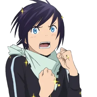 😵 Yato Noragami anime, character, noragami, yato telegram sticker