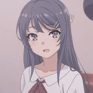 ⛓ anime, garota, fofa, retrato, ilustração telegram sticker
