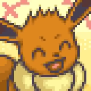 😆 Eevee Pokemon eevee, pokemon, imut, binatang, video game telegram sticker