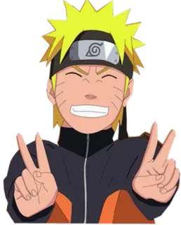 ✌️ Naruto Uzumaki Naruto Naruto, Anime, Signo de la paz, Manga, Dibujos animados whatsapp sticker