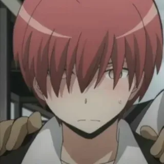 😔 Karma Akabane Assassination Classroom anime, manga, red hair, Karma, Assassination Classroom, character telegram sticker