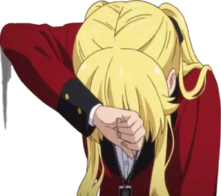 👎 Mary Saotome Kakegurui Anime, Triste, Pleurs, Fille, Kakegurui telegram sticker