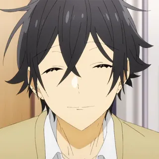 ✏️ Izumi Miyamura Horimiya anime, manga, smiling, happy, teenager telegram sticker