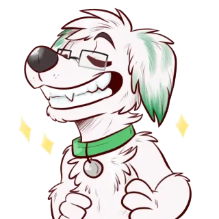 😁 cachorro, animal, desenho animado, peludo, sorrindo, ilustração, animal de estimação telegram sticker