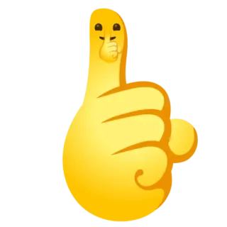 🤫 Biểu tượng cảm xúc, Ngón tay, Suỵt, Im lặng, Yên tĩnh, Cử chỉ telegram sticker