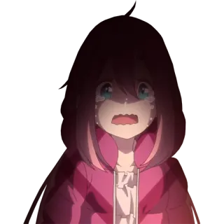 😭 动漫, 哭, 伤心, 角色, 情感 telegram sticker