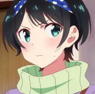 🍧 Ruka Sarashina Rent-A-Girlfriend อนิเมะสาว, รุกะ สาราชินะ, Rent-A-Girlfriend, คาวาอิ, น่ารัก, อนิเมะ telegram sticker