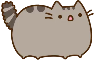 😯 cat, pusheen, cute, animal, cartoon telegram sticker